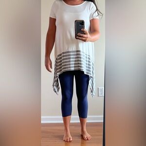 ODDY womens size small tunic top with cross-cross back.